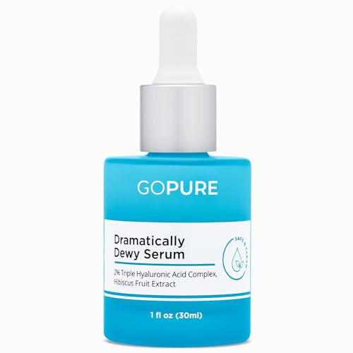goPure Hyaluronic Acid Dramatically Dewy Serum - Hyaluronic Acid Serum for Face in a Nourishing Formula with Aloe Vera and Hibiscus Extract for Visibly Hydrated, Smoother-Looking Skin - 1 fl oz | Amazon (US)