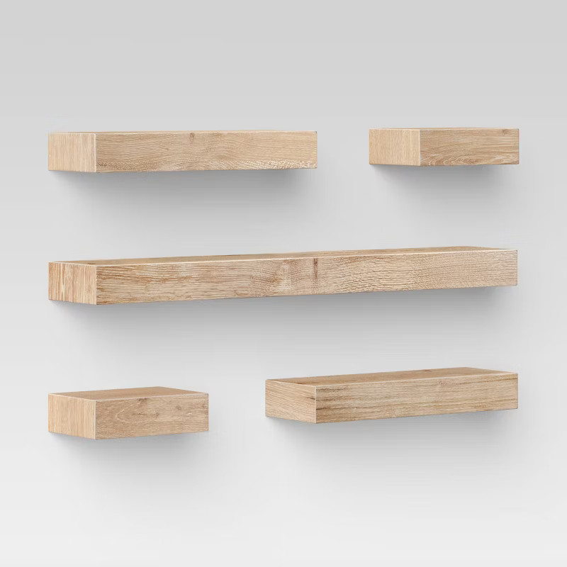 Set of 5 Wall Shelf Natural - Project 62™ | Target