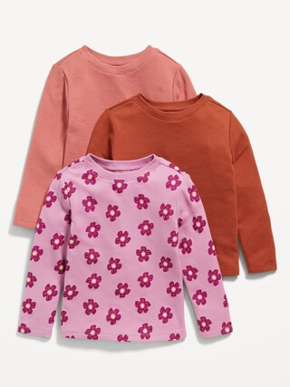 3-Pack Unisex Long-Sleeve Thermal-Knit T-Shirt for Toddler | Old Navy (US)