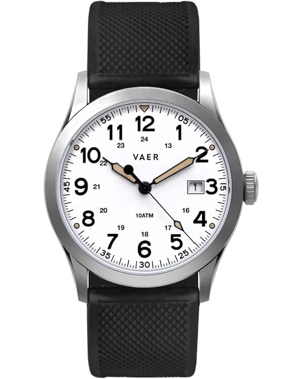 Vaer Men’s Field Watch, Quartz Movement for Accurate Timing, Scratch Resistant Sapphire Crystal... | Amazon (US)