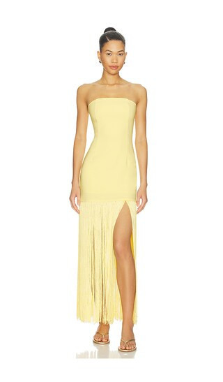MORE TO COME Marissa Fringe Dress in Yellow. - size M | Revolve Clothing (Global)