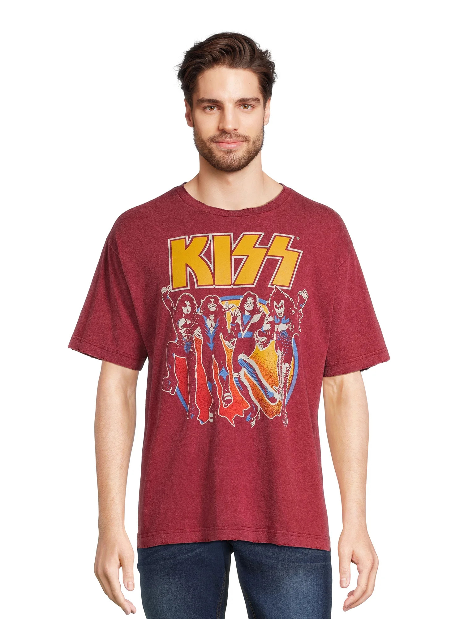 KISS Men's & Big Men's Greatest Hits Graphic Band Tee, Size XS-3XL - Walmart.com | Walmart (US)