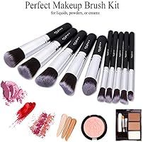 BEAKEY Makeup Brush Set, Premium Synthetic Kabuki Foundation Face Powder Blush Eyeshadow Brushes ... | Amazon (US)