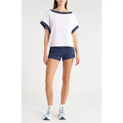 Free People Hot Shot Top & Shorts Set in Midnight Navy Combo at Nordstrom, Size Medium | Nordstrom