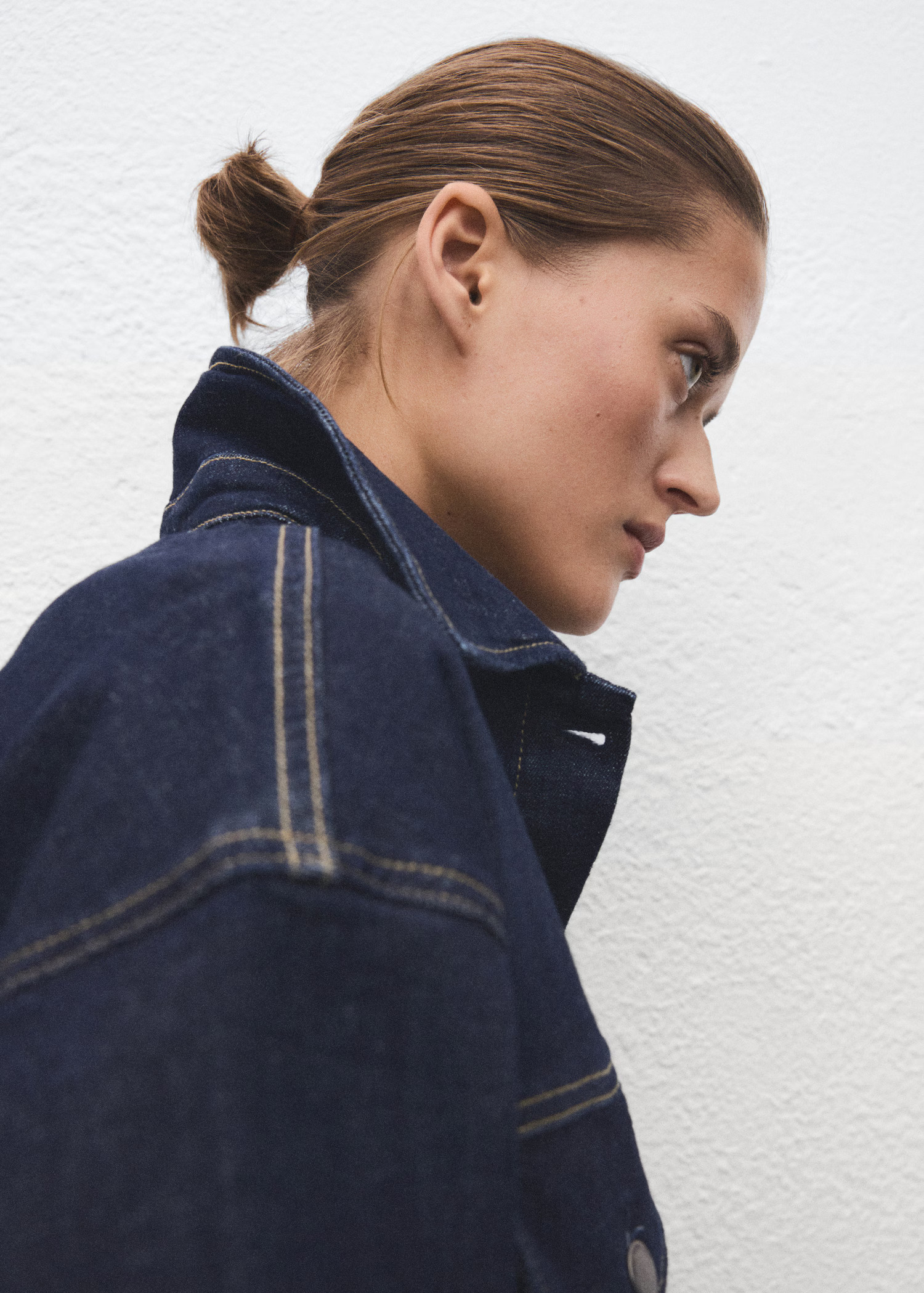 Fitted denim jacket with pockets - Women | MANGO USA | Mango (US/MX/AU)