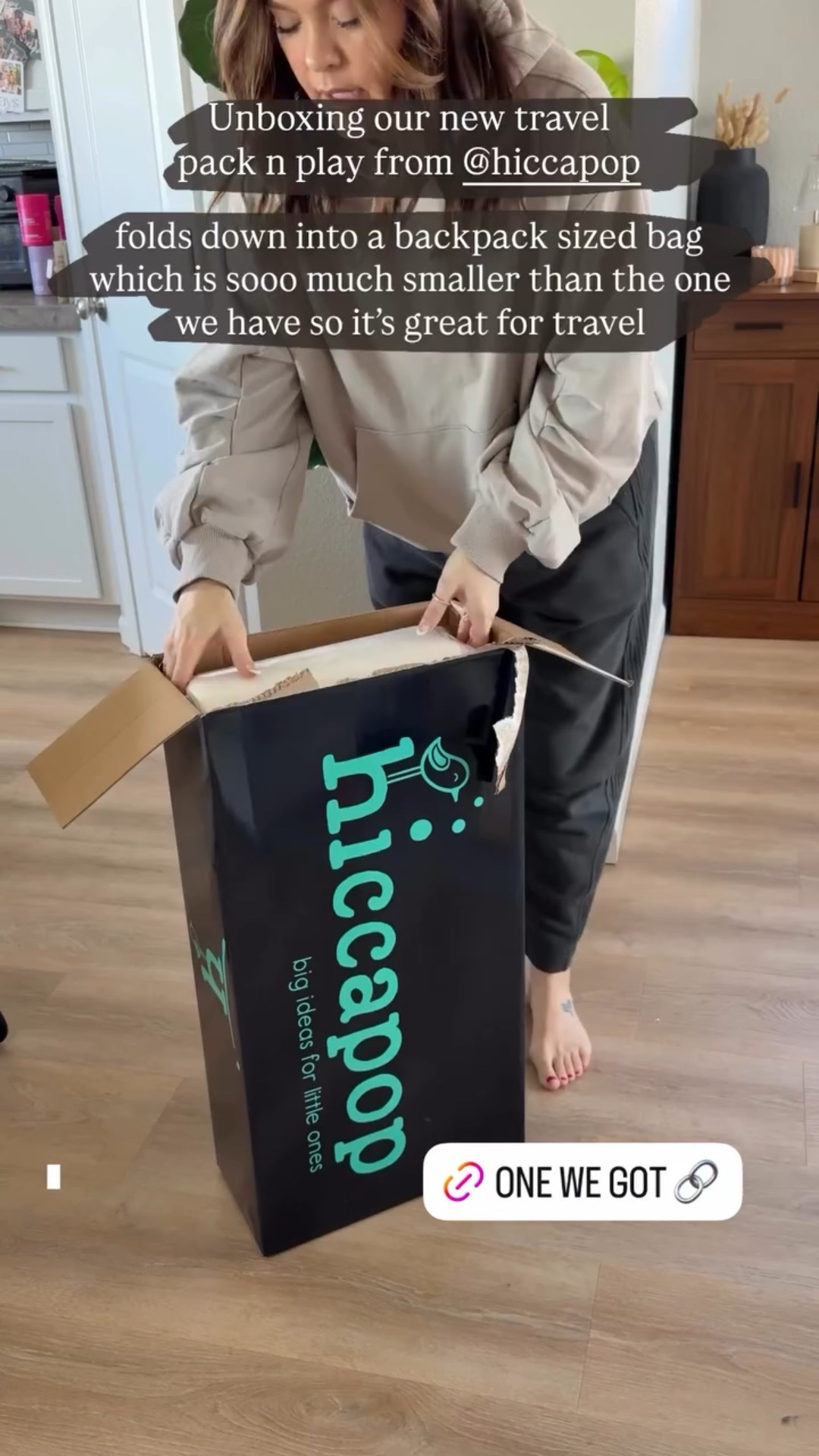 Unboxing our new travel pack n play from @hiccapop  folds down into a backpack sized bag which is sooo much smaller than the one we have so it’s great for travel

#LTKTravel #LTKKids #LTKBaby