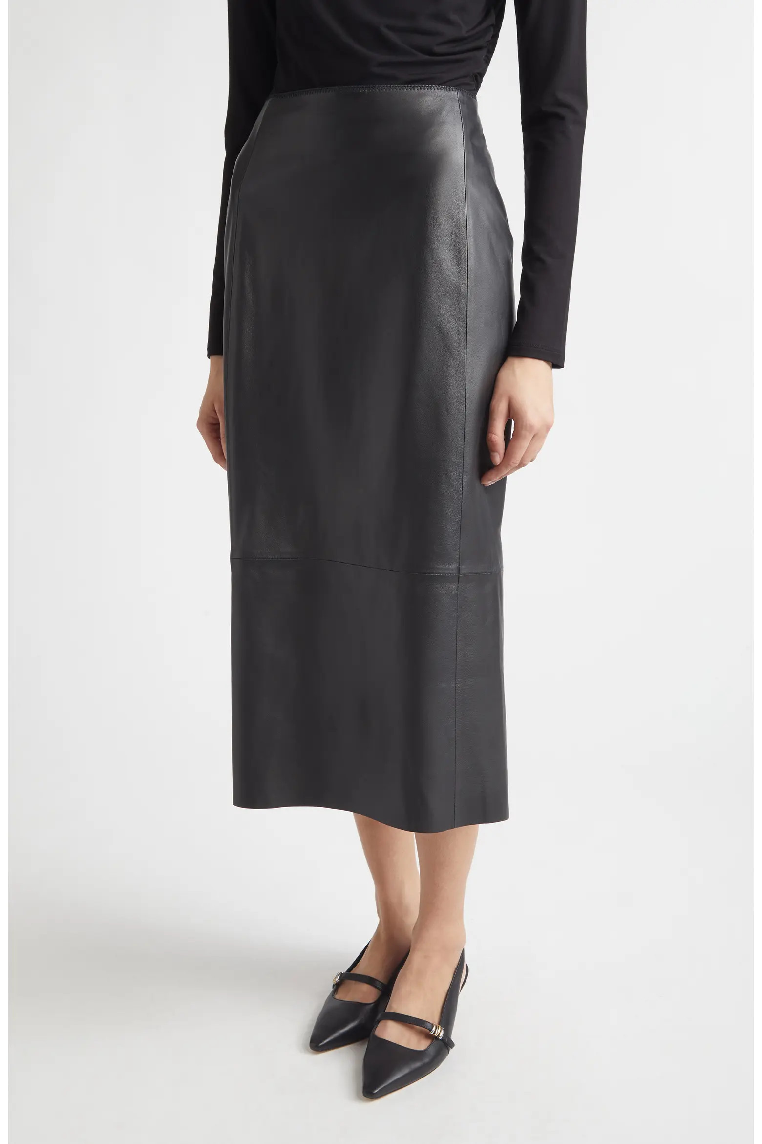 Leather Midi Skirt (Women) | Nordstrom | Nordstrom
