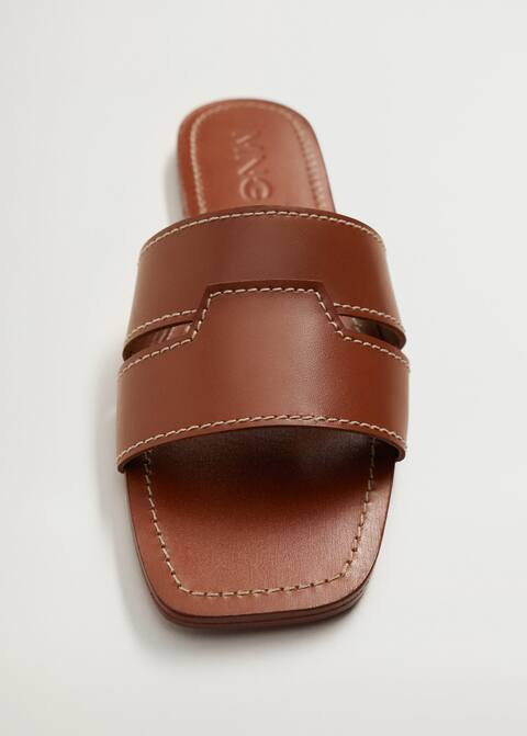 Leather straps sandals | MANGO (US)