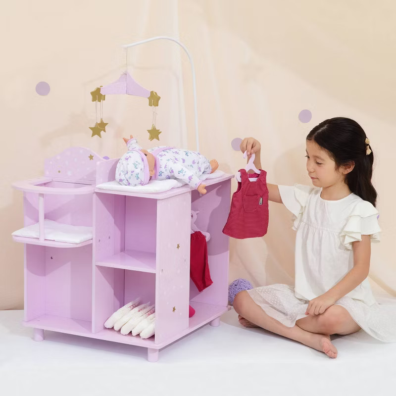 Olivia's Little World - Twinkle Stars Princess Baby Doll Changing Station with Storage | Target