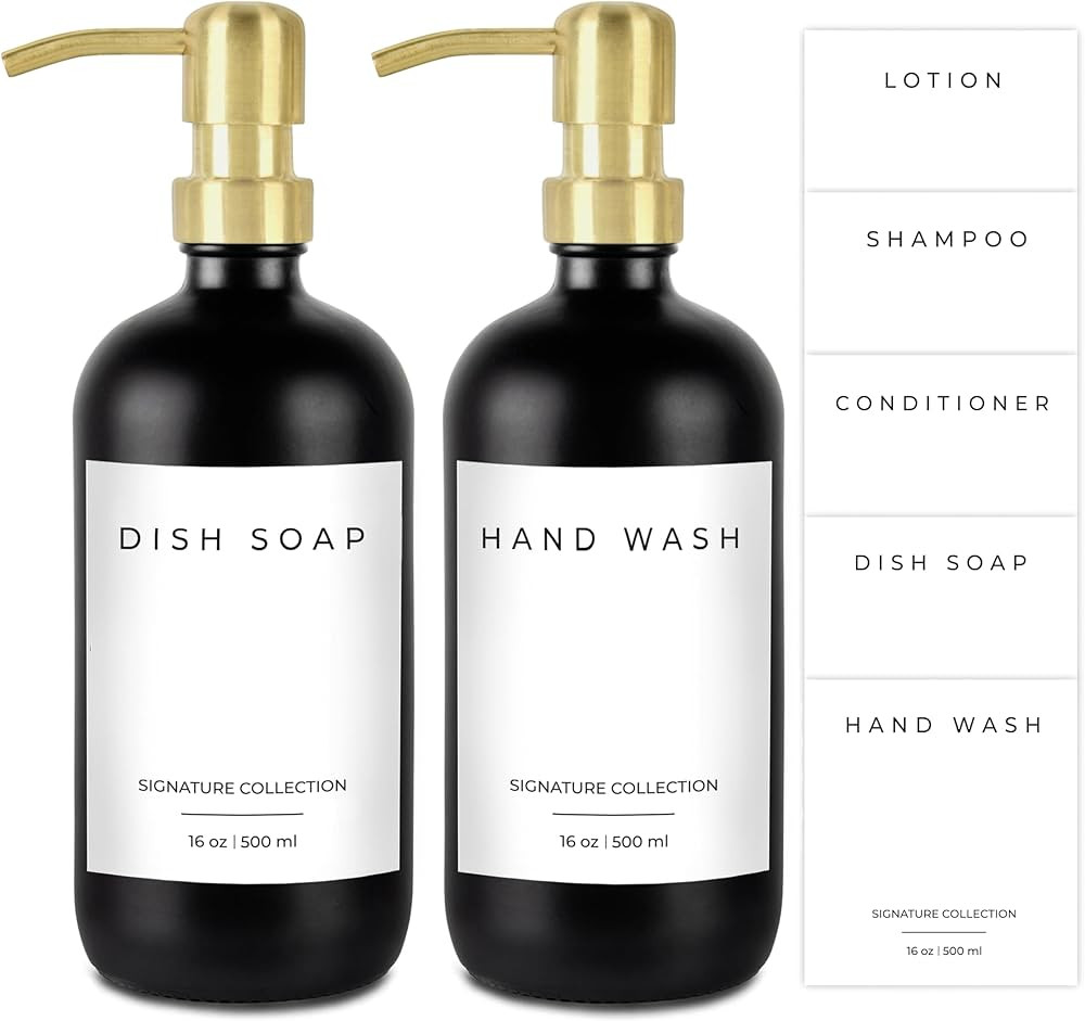 Emerson Soap Dispenser, Dish Soap Dispenser for Kitchen, Soap Dispenser Bathroom Set, Hand Soap D... | Amazon (US)