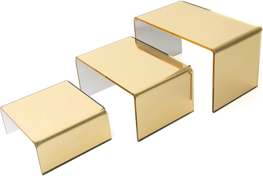 Gold Acrylic Display Risers (Set of 6) | Amazon (US)