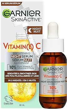 Garnier SkinActive Brightening Night Vitamin-C Serum, with Hyaluronic Acid, Brightens & Smoothens... | Amazon (CA)