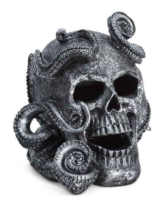 10.5in Led Skull With Snake | TJ Maxx
