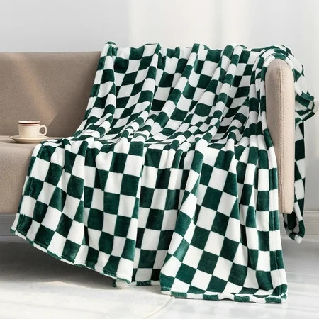 LOMAO Buffalo Check Fleece Throw Blanket Soft Checkered Plaid Blankets Cozy Lightweight Flannel Blan | Walmart (US)