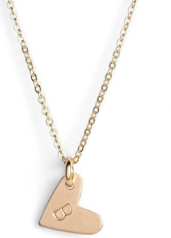 14k-Gold Fill Initial Mini Heart Pendant Necklace | Nordstrom