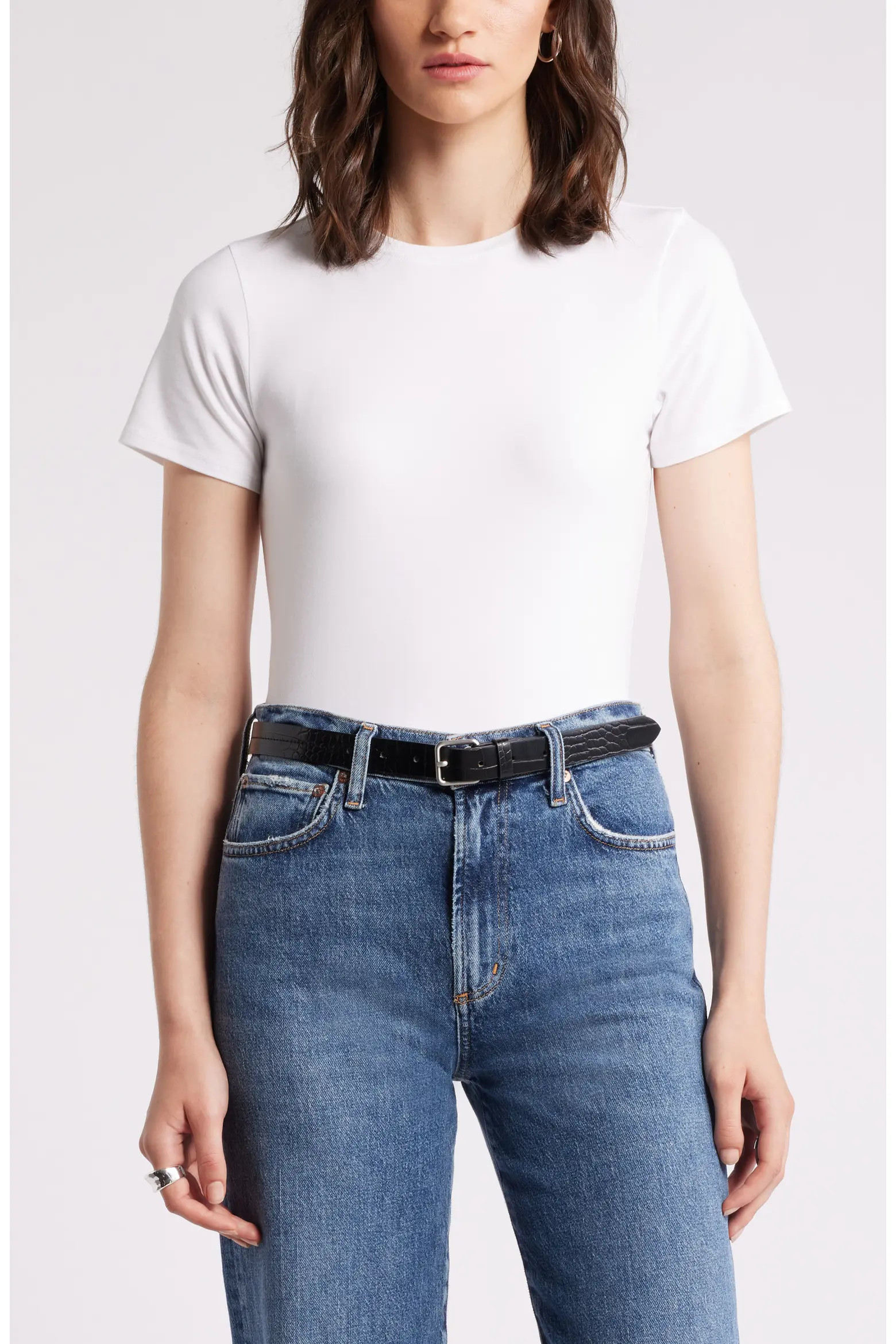 Pima Cotton Blend Crewneck T-Shirt (Women) | Nordstrom | Nordstrom