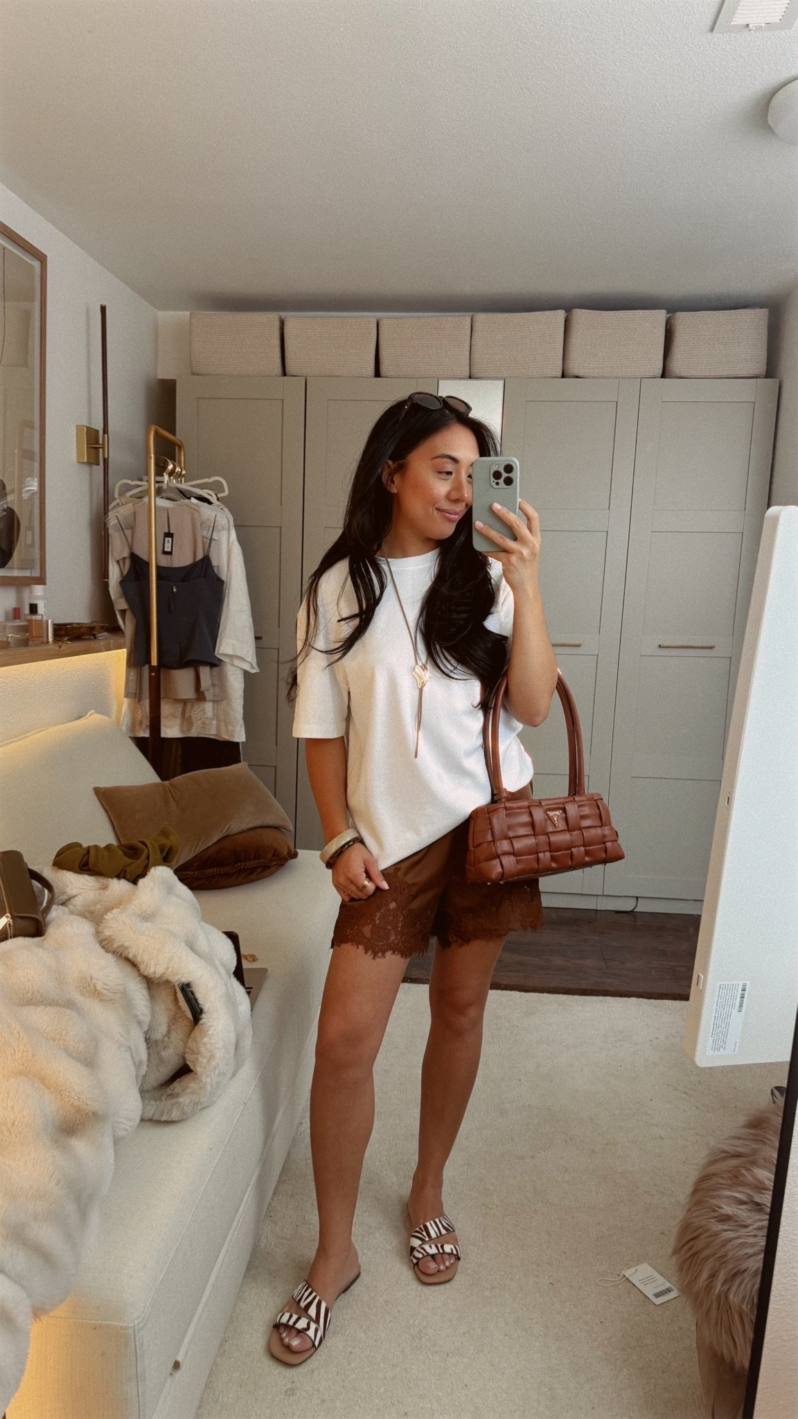 Easy summer outfit styled with lace shorts 🤎 wearing size M shorts and S tee

#LTKootd #LTKgrwm #LTKSeasonal