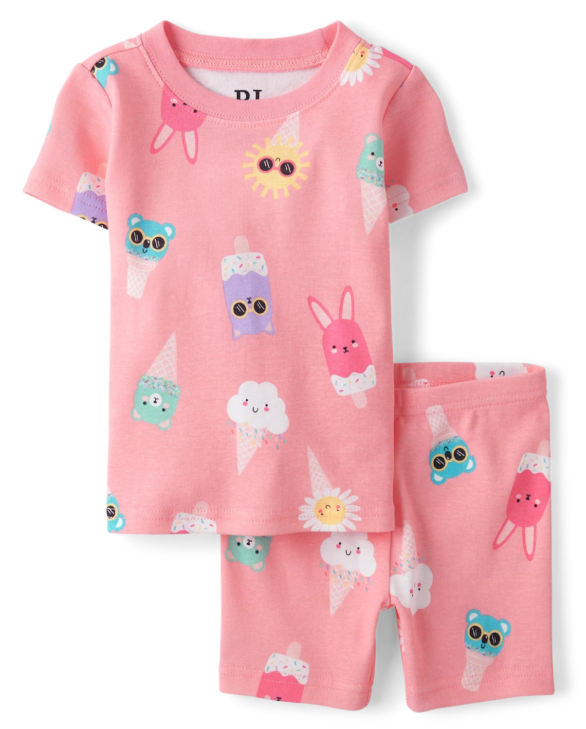 Baby And Toddler Girls Ice Cream Cone Snug Fit Cotton Pajamas - pink | The Children's Place