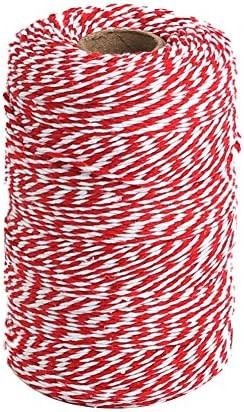 Tenn Well Red and White Twine, 656 Feet 200m Cotton Bakers Twine Ribbon for Baking, Butchers, Cra... | Amazon (US)