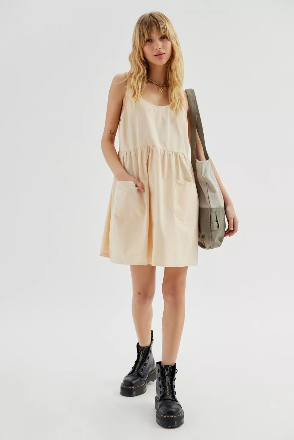 UO Beatrix Poplin Mini Dress | Urban Outfitters (US and RoW)