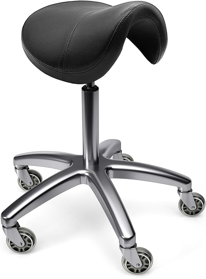 TASALON Saddle Stool - Ergonomic Saddle Chair - Comfortable Saddle Stool with Wheels - Swivel Sal... | Amazon (US)