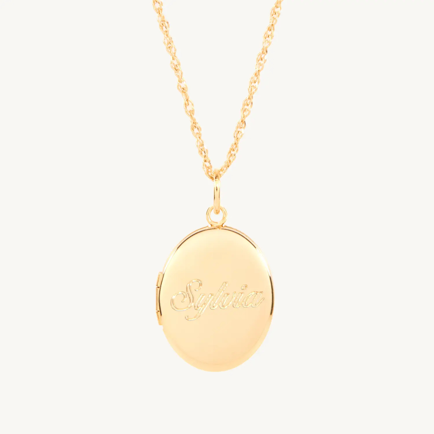 Dollhouse Oval Gold Locket, Grand | Catbird