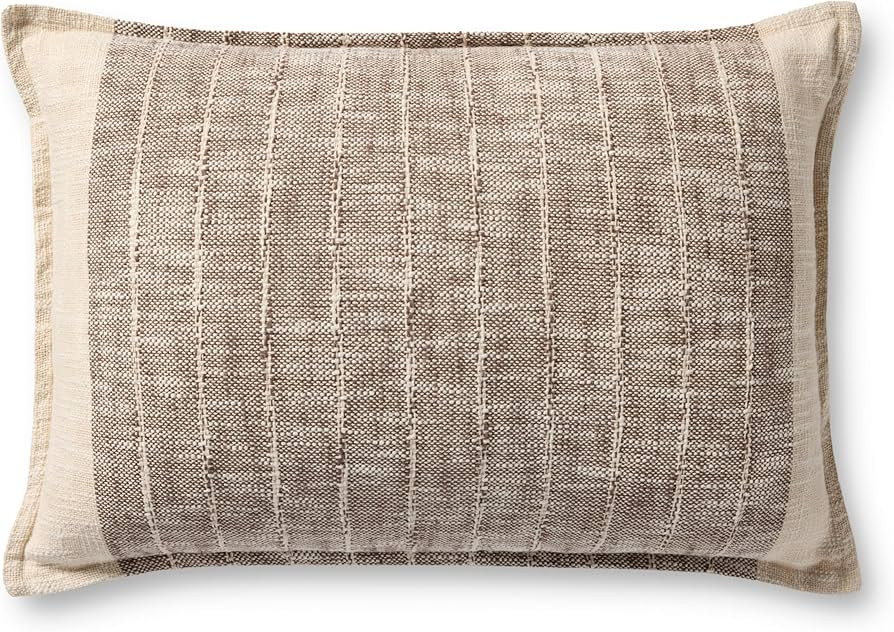 Loloi II Collection PLL0183 Brown/Ivory 16'' x 26'' Cover Only Pillow | Amazon (US)