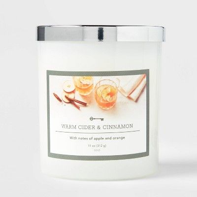 Glass Jar Warm Cider and Cinnamon Candle - Threshold™ | Target