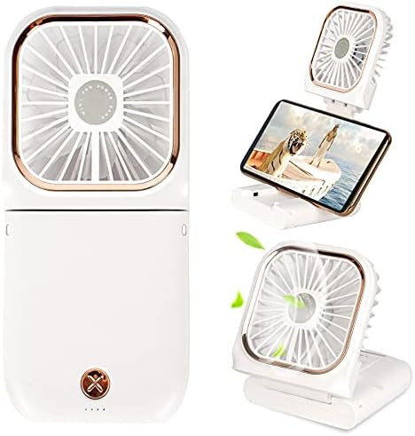 Portable Mini Fan Small Battery Operated Fan 5 in 1 as Power Bank,Phone Holder,Handheld Fan,Desk Fan | Amazon (US)