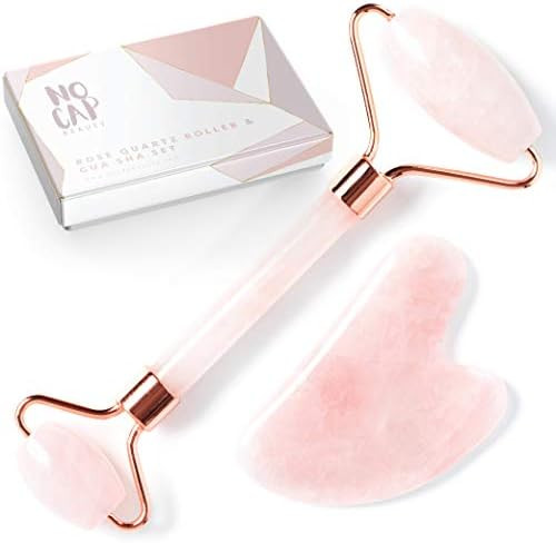 Jade Roller Rose Quartz Cosmetic Product – Eliminate Fine Lines & Wrinkles – Noiseless Use ... | Amazon (US)