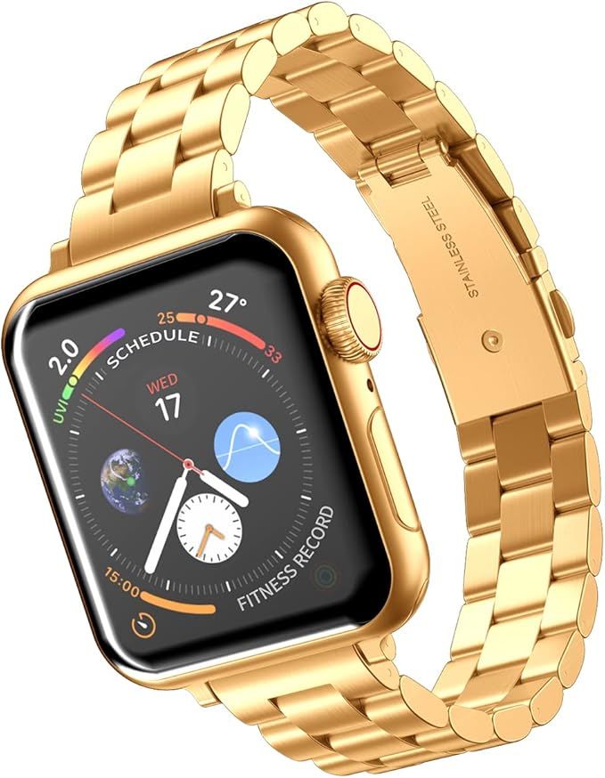 ARTCHE Thin Watch Strap for Apple Watch 41mm 40mm 38mm, Women Slim Stainless Steel Adjustable Rep... | Amazon (UK)