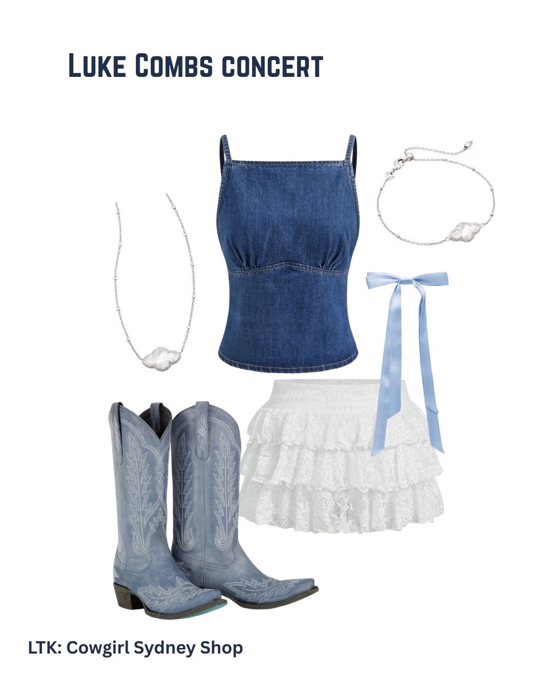 Luke Combs Concert Outfit 🎸✨💙 

#LTKstyletip #LTKsummer