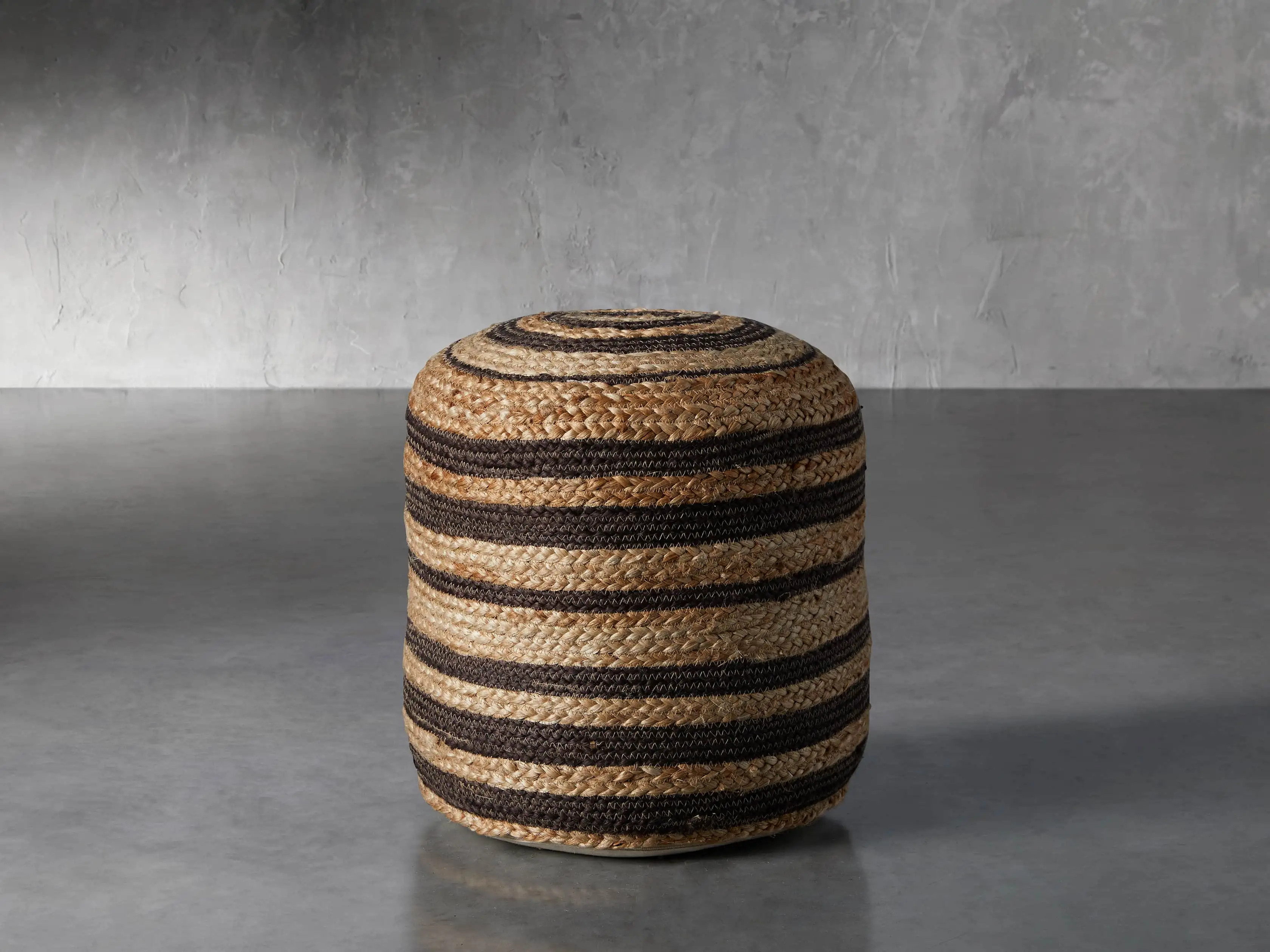 Striped Jute Pouf | Arhaus