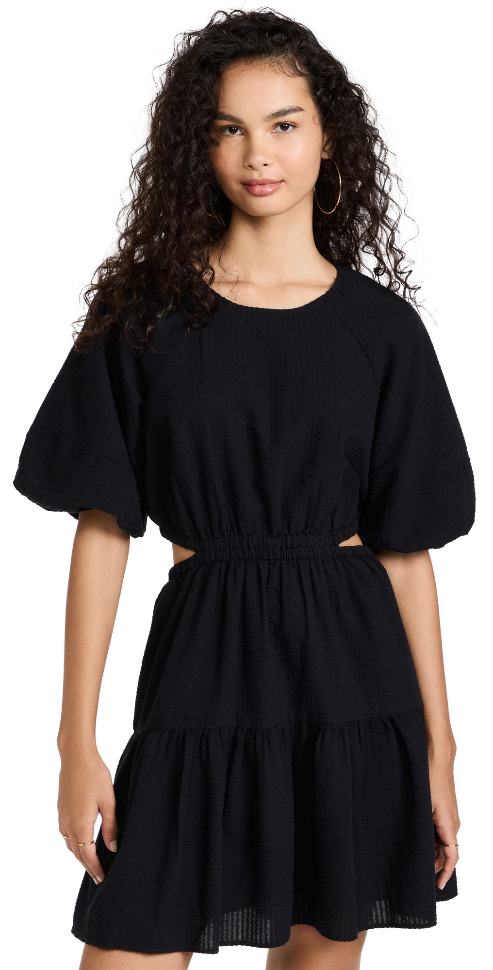 Puff Sleeve Cutout Mini Dress | Shopbop