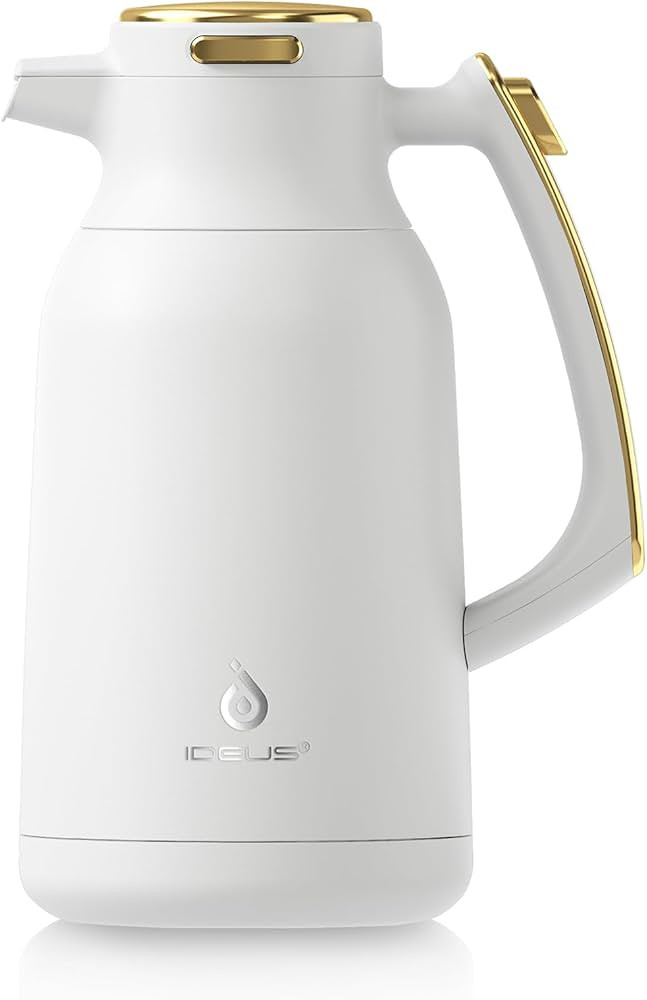 IDEUS 68 oz Stainless Steel Thermal Coffee Carafe, Double Wall Insulated Vacuum Flask, Water Coff... | Amazon (US)
