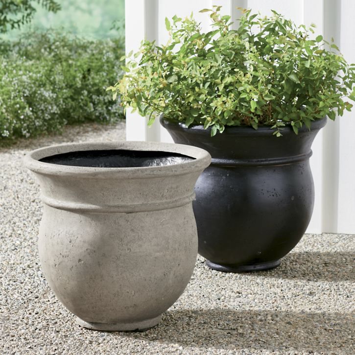 Zara Faux Stone Pot Planter | Grandin Road | Grandin Road