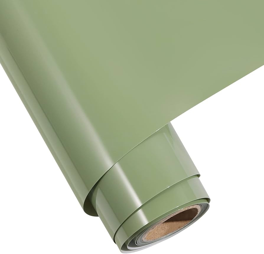 Gatichetta Heat Transfer Vinyl Roll, Khaki Green Iron on HTV 12" x 6FT, Smooth PU HTV for T-Shirt... | Amazon (US)