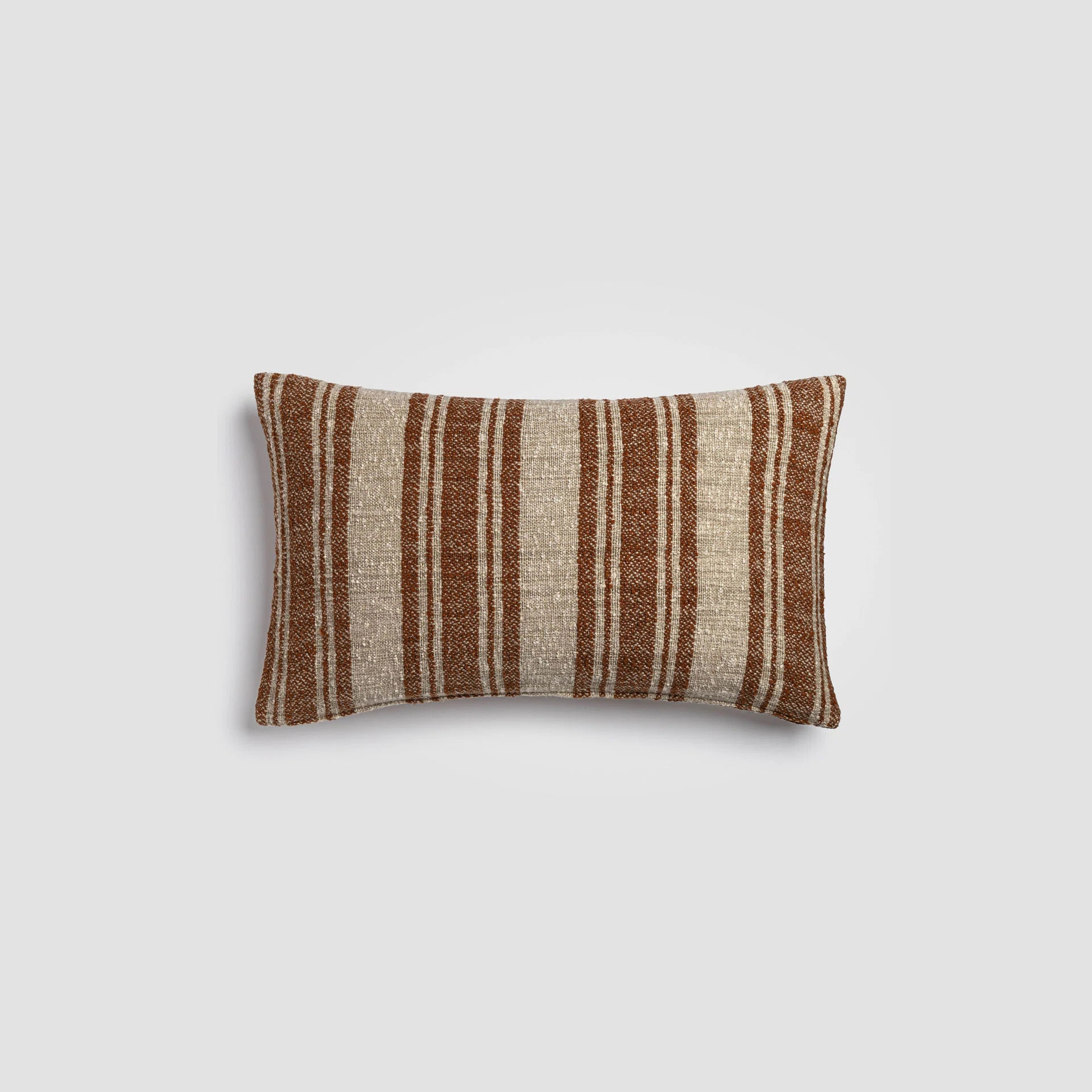 Desert Rust Stripe Orange & Ivory Lumbar Pillow | Wayfair North America