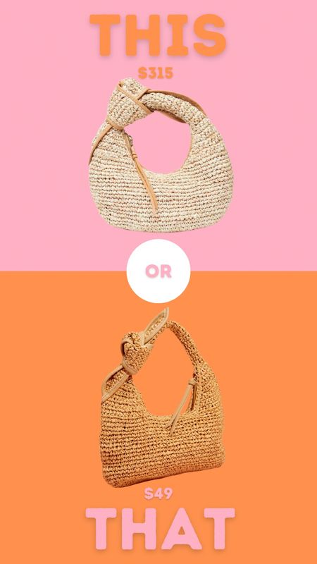this or that || knotted woven bag edition! 

#LTKfindsunder50 #LTKFestival #LTKSeasonal