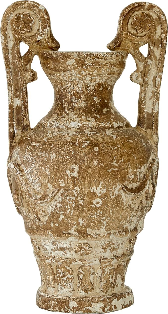 Deco 79 Polystone Vase, 11" x 11" x 22", Light Brown | Amazon (US)