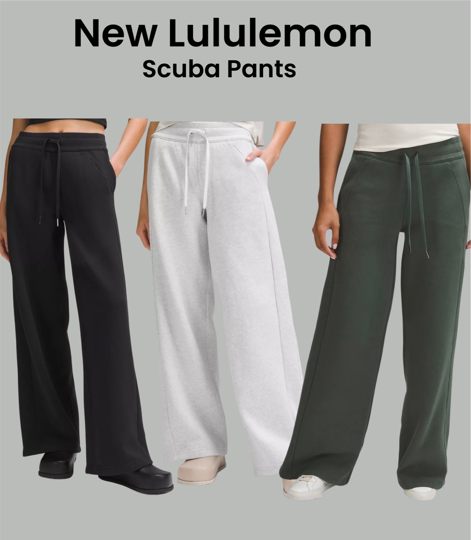 Scuba Mid-Rise Wide-Leg Pant *Full Length, Women's Sweatpants