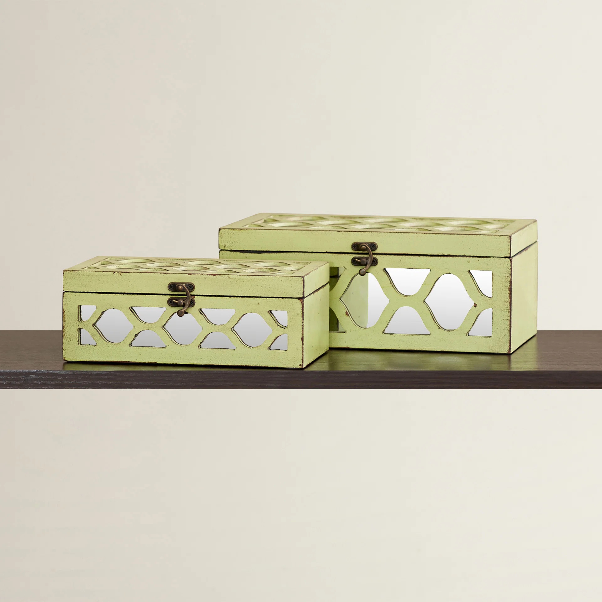 Eziah 2 Piece Fir Wood,Wood Decorative Box Set | Wayfair North America