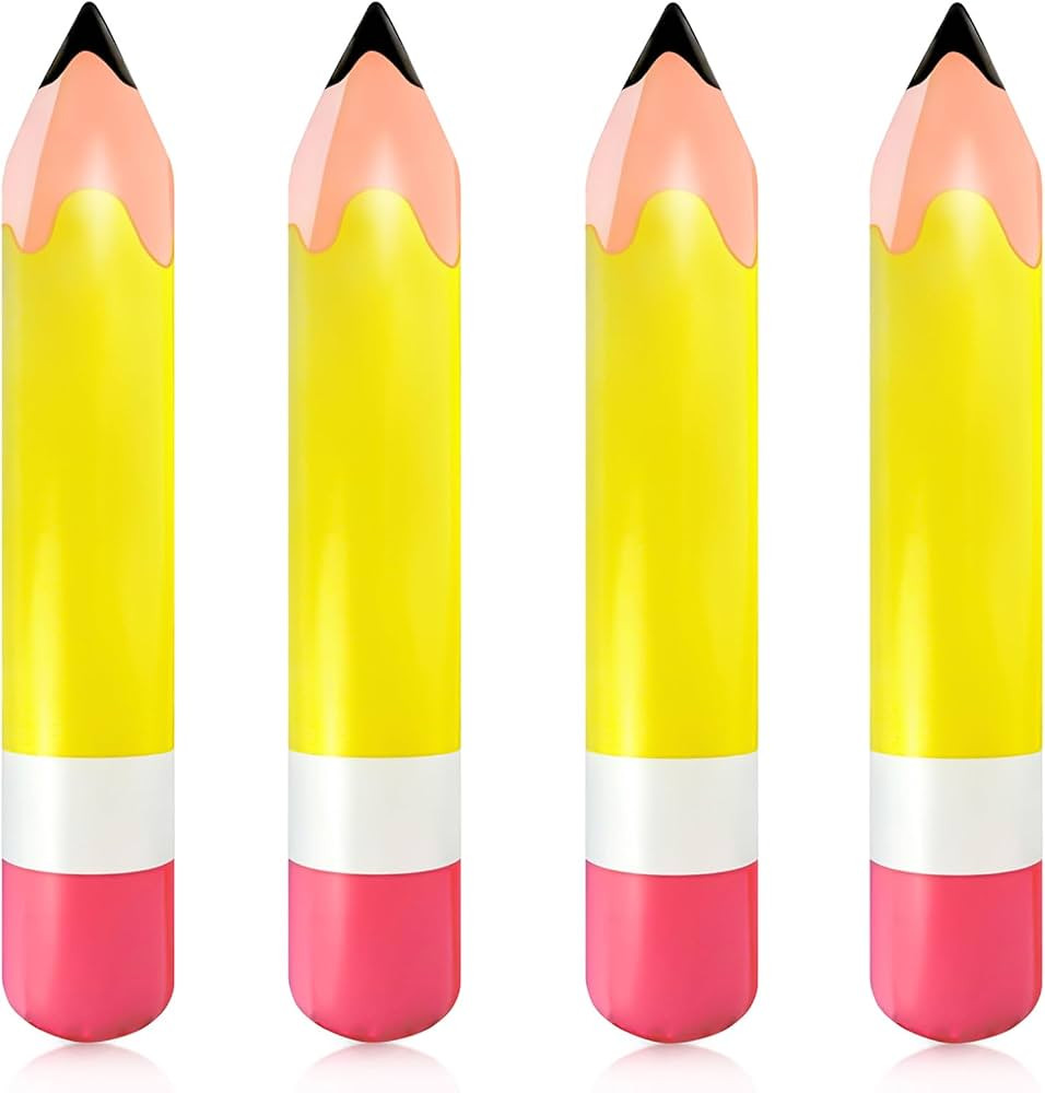 4 Pcs Large Giant Inflatable Pencil Balloon Birthday Party Back To School Graduation Favor Blow U... | Amazon (US)