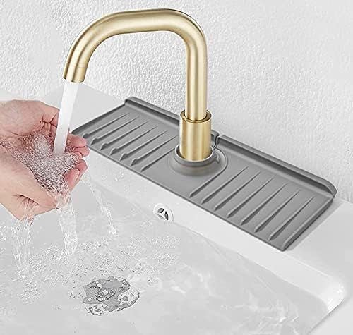 YATOISUR Sink Splash Guard with Slope for Self Draining - Sink Faucet Mat & Soap Dish & Sponge Ho... | Amazon (US)