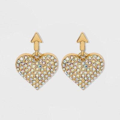 SUGARFIX by BaubleBar Metallic Cupid's Heart Drop Earrings | Target