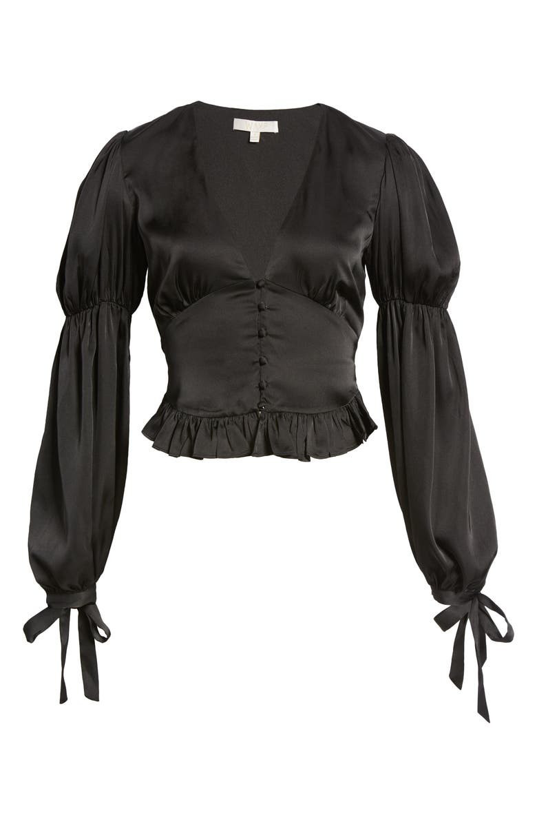 Amena Ruffle Satin Blouse | Nordstrom
