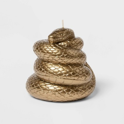 Metallic Gold Coiled Snake Wax Figural Candle - Threshold™ | Target