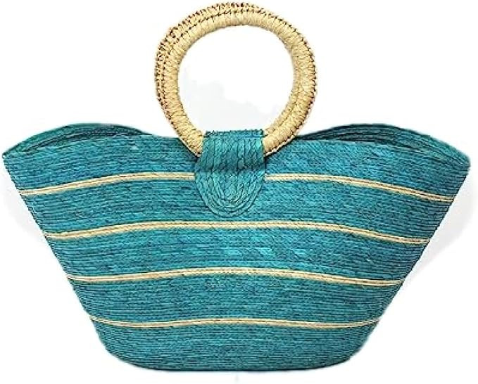 LHB Handmade Basket Bag | Summer Tote | Small Stripes | Amazon (US)