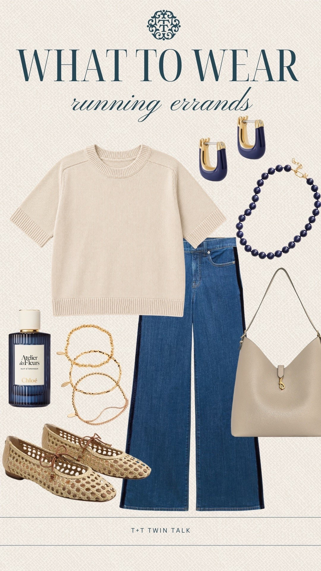 T+T, what to wear! This Quince sweater and J.Crew jeans make an easy running errands outfit, finished with a Nordstrom bag, woven flats, and gold jewelry. It’s a great casual women’s outfit idea for shopping, coffee runs, or a busy day out.

#LTKSeasonal #LTKOver40 #LTKMidsize