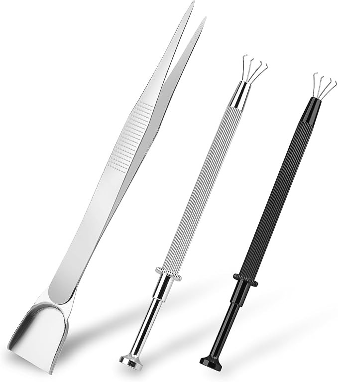 3Pcs Grabber Tool Holder Set Jeweler's Pick Up Sprinkle Pen Jewelry Tweezers 4 Claw Piercing Ball... | Amazon (US)